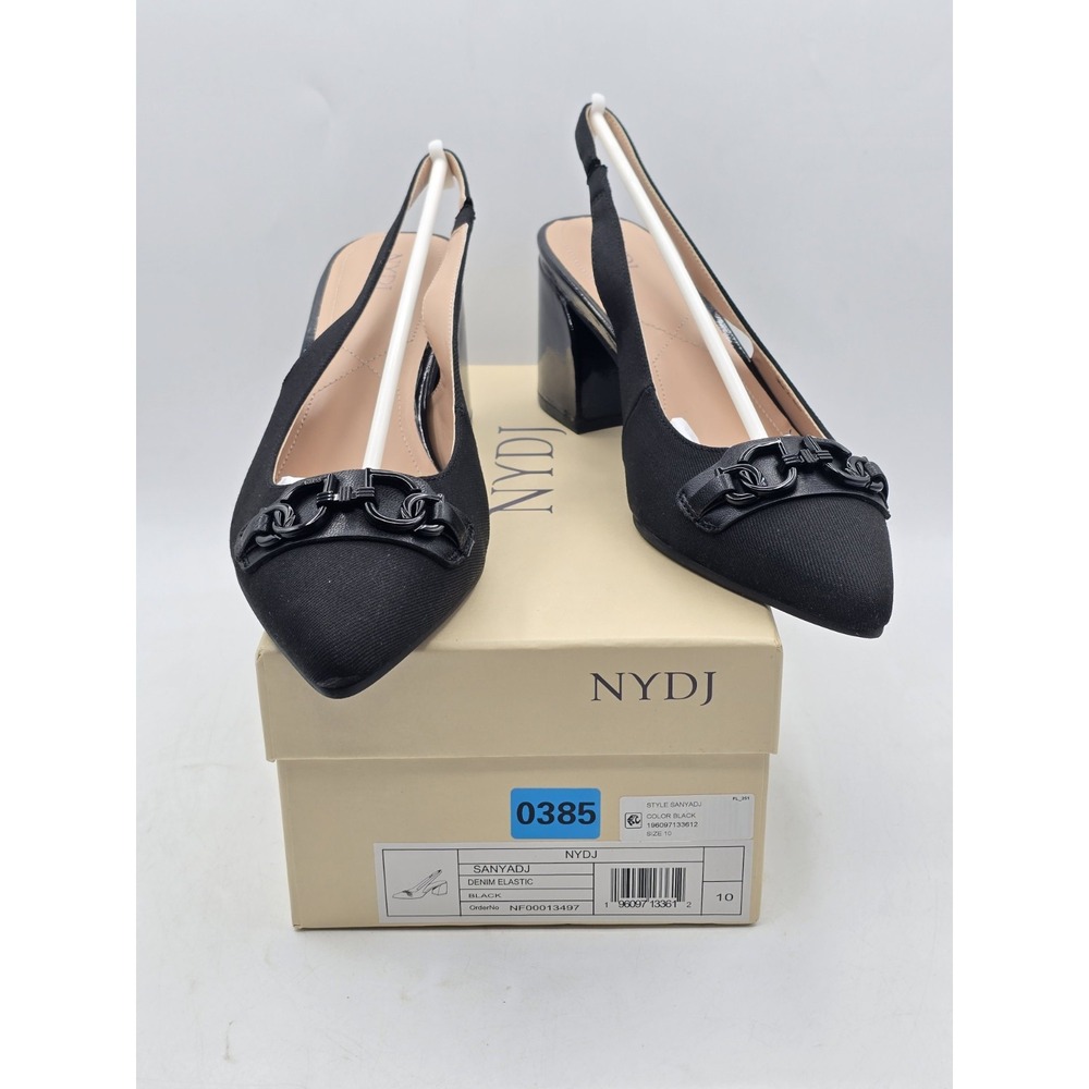 NYDJ‎ - Women's - Slingback Heel Shoes - Sanyadj Denim Elastic - Size: 10 M